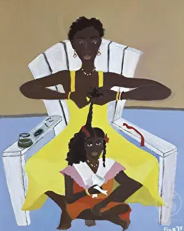 Short Prints: Braids 1995 Arnold Rice (20th C./American) Oil on Canvas Private Collection