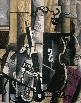 Still Lifes Prints: BRAQUE, Georges (1882-1963). Violin and Clarinet