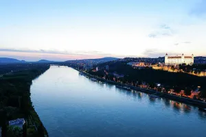 Exposure Prints: Bratislava, castle, river Danube, Slovak Republic, Pressburg