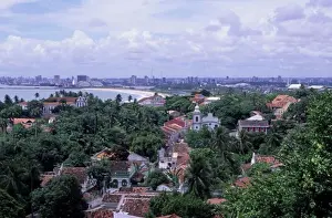 Brazil Prints: BRAZIL, NEAR RECIFE, OLINDA, OVERVIEW OF TOWN RECIFE IN BACKROUND (UNESCO WORLD HERITAGE SITE)