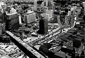 Brazil Prints: Brazil, Sao paulo with new skyscraper in process of construction