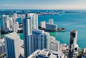 Florida Prints: Brickell Miami Florida views skyline