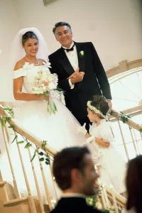 Life Events Prints: Bride walking down stairs with her father