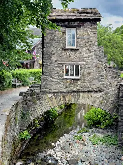 Stonework Prints: Bridge House in Ambleside in the Lake District, Cumbria in the United Kingdom