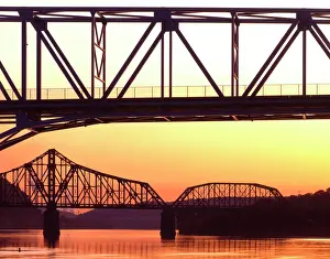 Dramatic Sky Prints: Bridges over the Ohio River