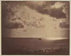 Gustave Prints: Brig on the Water 1856 Gustave Le Gray French In later seascapes such as The Great Wave (1857)