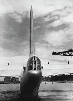 Aviation Prints: Britain's First 'Flying Battleship' Has Air Ministry Trials At Felixstowe -- 'Sunderland'