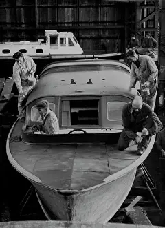 Nautical Prints: Britannia's Royal Barge Being Made Ready for Coronation Review