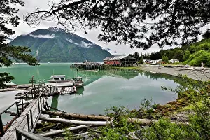 British Columbia Prints: British Columbia, Canada, Bella Coola Valley, North Bentinck Arm, Tallheo Cannery