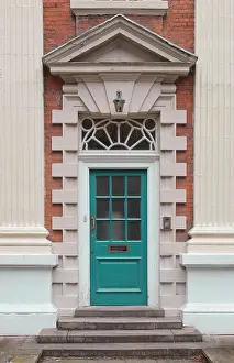Traditionell Prints: British door A traditional entrance door of a British house Copyright: xZoonar
