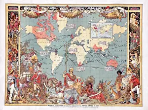 Chart Prints: The British Empire comprised the dominions