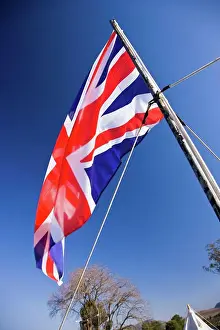 Zulu Kingdom Prints: British flag flying at the re-enactment of the Battle of Talana