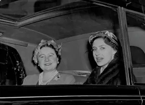 Lady Elizabeth Bowes Prints: British Royalty Princess Margaret With Queen Mother