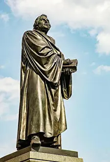 Notes Prints: Bronce Statue of Martin Luther in Dresden, built by Adolf von Donndorf in 1885