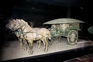 Exhibits Prints: Bronze chariot and horses in bronze chariots museum