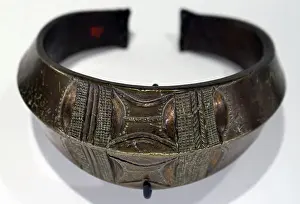 Jewellery Prints: Bronze decorative bracelet; Fang tribe; Equatorial Guinea, West Africa. 1900