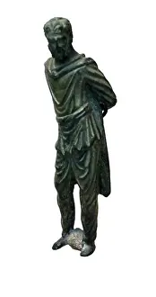Bronze Prints: Bronze statuette of a Gaulish prisoner from Umbria. Dated 1st Century BC