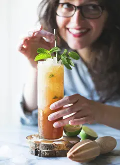 Straw Prints: Brown sugar mint juleps cocktail
