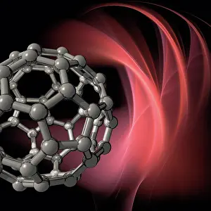 Carbon Prints: Buckyball molecule, computer artwork