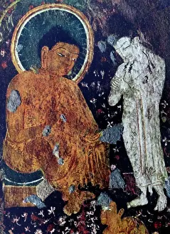 India Prints: Buddha setting out the doctrine to yasas (The first Buddhist monk)