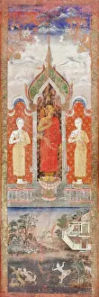 Late Prints: Buddha Shakyamuni with Monks and the Sama Jataka