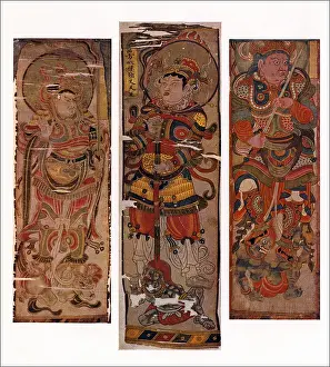 Asia Pictures Prints: In Buddhism, lokapala are one of two broad categories of Dharmapala (protectors of the Buddhist religion)