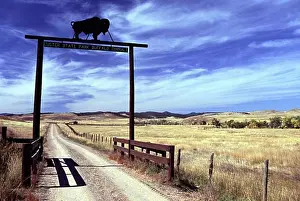 South Dakota Prints: Buffalo Corrals Custer State Park South Dakota USA