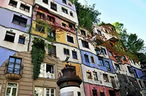 Exterior Photograph Prints: Building designed by Hundertwasser, Hundertwasserhaus, Vienna, Austria, Europe