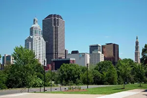Connecticut Prints: Buildings in a city, Hartford, Connecticut, USA