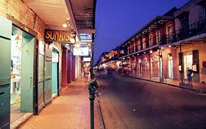 Walkway Prints: Buildings along a road, New Orleans, Louisiana, USA