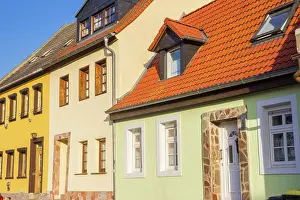 Denkmal Prints: Bunte alte Häuser im historischen Zentrum von Bernburg Colorful old houses in the historic center of Bernburg