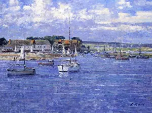 Impressionism Prints: Burnham Overy Staith, Norfolk, Charles Neal, (b.1951/British), Oil on canvas