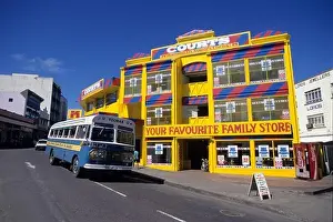 South Pacific Prints: Bus and Courts Store, Suva, Viti Levu, Fiji