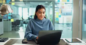 Decision Prints: Business, laptop and woman in office
