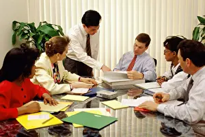 Multiethnic Prints: Business Meeting