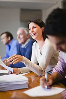Written Prints: Business people in meeting