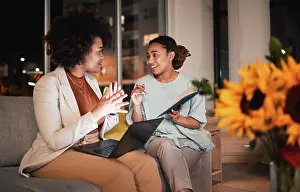 Employees Prints: Business, planning and women with laptop