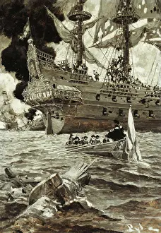 On The Move Prints: A Business Transaction: The Admiral Came in His Gig of State