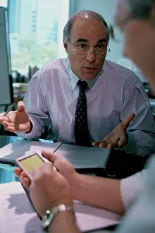 Shirt And Tie Prints: Two businessmen in a meeting