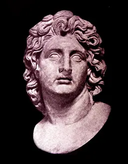 Egypt Prints: Bust of Alexander III of Macedon (365-323 B)