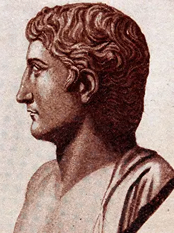 Carved Prints: Bust of Germanicus a member of the Julio-Claudian dynasty and a prominent general of the early Roman Empire