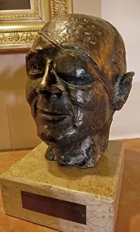 General Prints: Bust by Levi Shochat, depicting Moshe Dayan (1915 1981)