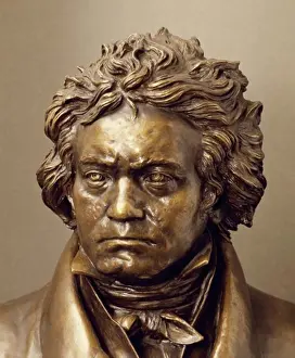 Musician Prints: Bust of Ludwig van Beethoven ca