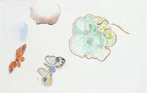 Profil Prints: Two butterflies and a flower Odilon Redon (1840-1916)