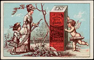 Arts Department Prints: Buttons Raven Gloss for dressing ladies and children's shoes