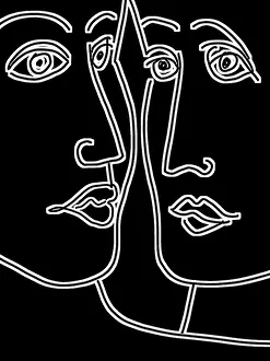 Illustration Technique Prints: B&W lovers, 2006, Diana Ong (b.1940/Chinese-American) Computer Graphics