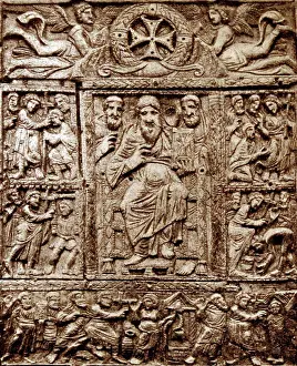 Carved Prints: Byzantine carved ivory cover to a Gospel; 5th century