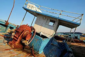 Grave Prints: Cabin, rusted winches, details