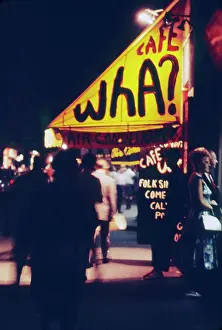 Out Door Prints: Café Wha, Street Scene at Night