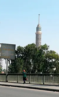 Located Prints: The Cairo Tower (Burj Al-Qahira); Nasser's Pineapple; concrete tower located in Cairo